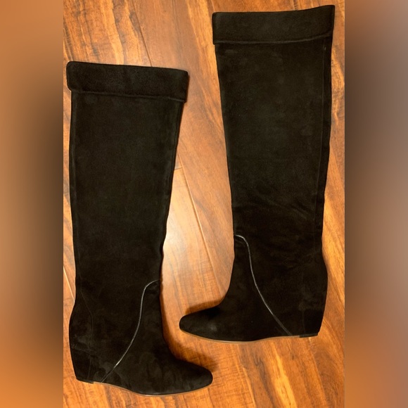 Michael Kors - Over the knee suede wedge boots - Picture 3 of 12